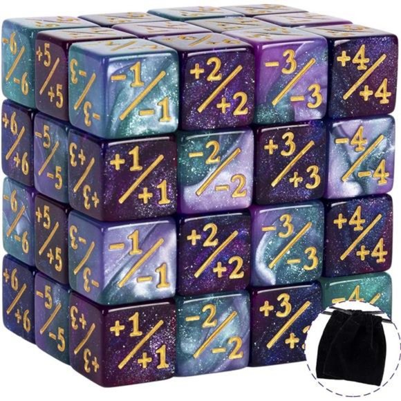 toys-48-pcs-token-dice-counters-magic-the-gathering-glitter-sparkle